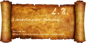 Landsteiner Natasa névjegykártya