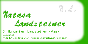 natasa landsteiner business card